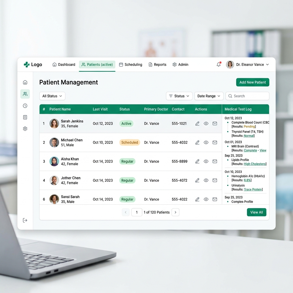 Dashboard CRM Médico